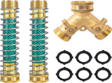 4" Twist Hose Nozzle 2 Way Hose Splitter with Hose Extension V1258-DP02-C-203