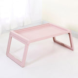 Laptop Bed Desk PP Folding Simple Downward Grooved Design Lap Desk Bed Table with Charging Hole for V1294-YM0716-3116220007014