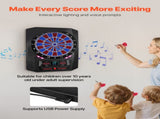 Electronic Board, 336mm Targetboard with 45 Games & 474 Variations for Up to 8 Players, 6 V952-DZFBB135INCHUY3BZ001V9