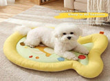 1 Pack Cute Fish-Shaped Cooling Pet Mat, Cartoon Cat Print Summer Dog Cat Bed, Breathable Non-Slip V1232-CWD-XY-003