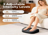 Relaxing Foot Massager with Premium Leather Shell and Breathable Fabric for Home Use, Soothing Feet V1341-ZY-XQTVXBZE-BLACK