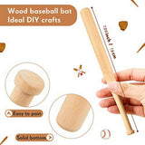 36 Pieces Mini Baseball Bat 7 Inch Unfinished Small Wooden Bats Unpainted Wood Baseball Bats for V1369-AZ3-W-15403