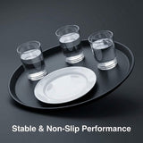 16-Inch Round Non-Slip Serving Trays 4 Pack Rubber Surface Plastic Tray Set for Restaurant, Caf & V1258-DP02-C-2182