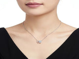 Elegant Dual Heart Moissanite Pendant Necklace in Sterling Silver, Featuring a Sparkling 8x8mm Eight V1341-ZY-VXR5QYDA-MOISSANITE-PREMIUMS925
