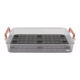 Tea Tray Rectangular Double Layer Drainage Rack Tea Serving Tray for Parties Coffee Table Kitchen V1294-YM0901-3118230273114