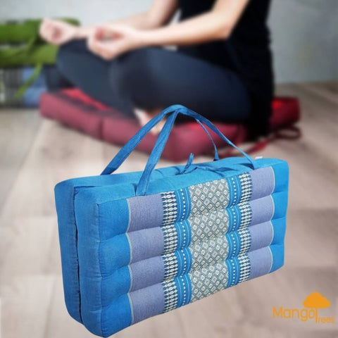 2-Fold Meditation Cushion Yoga Mat Blue V574-TTP2SEATBLUE