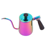 700ml Coffee Kettle 304 Stainless Steel Gooseneck Spout Coffee Drip Pot with Wooden HandleLong V1294-YM0721-3118210016412