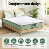 Giselle 25cm Memory Foam Mattress Dual Layer Zipper Cover Cool Charcoal Foam Mattresses Queen FOAM-C-MFM-LEAF-H025-Q