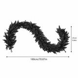 Clearance! Black Garland Artificial Norfolk Pine Garland Halloween Garlands Faux Garland for Table V1366-AZ2-W-24701