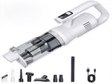 White Cordless Handheld Vacuum Cleaner with 5 Brush Attachments & LED Light for Home Car - 18KPA V888-ELOSUNG52043