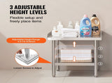 Stainless Steel Work Table, 24 x 24 x 26 Inch Commercial Food Prep Worktable, 3-Sided Backsplash V952-CFBXGGZTSBT2DPGGMV0