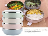 Portable Stainless Steel Lunch Box Container Bento Box Food Container V1294-YM0727-JY14509-04