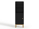 Artiss Bathroom Storage Cabinet Floor Organizer Toilet Corner Adjustable Black FURNI-G-BATH-AZ01-BK
