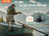 River, 12 LBS Boat Cast Iron Black Vinyl-Coated with Shackle, Marine Grade Mushroom V952-HMDPZT12B000EDC67V0
