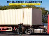 Load Height Measuring Stick, 15' Sturdy Fiberglass Truck Height Stick with Adjustable Pole, V952-GDSSCLGBD15FTKQS0V0