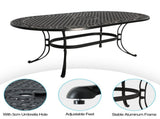 Fiji oval dining table V231-CAT-046 BLACK