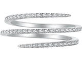 Sterling Silver Wrap Ring For Women Hug Ring Twist Ring 925 CZs Entwined Line Thumb Ring Dainty V1188-CYX-J02-2005