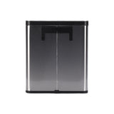 8L Stainless Steel Trash Can Square Design Wall-Mounted Kitchen Garbage Bin with Slide Lid for Home V1294-YM0901-3111250192611