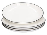 4Pcs Ceramic Dinner Plates Set Black Line Tableware 8 Inch Round Plate for Salads Steak Plate V1294-YM0523-3118210320911