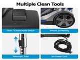 Devanti Vacuum Cleaner Bagless Canister 2000W 25kPa Powerful Suction 4L VAC-KB-8006-BU