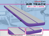 Powertrain Airtrack 20cm Thick 5m x 1m Inflatable Gymnastics Tumbling Mat Air Track - Purple IFM-HL-501-PGY