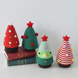 Christmas-themed cotton yarn woven storage basket, Christmas tree-shaped desktop storage box with V1265-AU-043-HONG