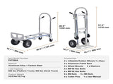Aluminum Truck, 2 in 1, 363 kg Max Load Capacity, Heavy Duty Industrial Convertible Folding V952-DGNSTHC800BEQ4JJTV0