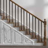 Staircase Balusters 101 Pack, 32 In Aluminum Stair Balusters, 3/4 In Water-Proof Round Metal Spindle V952-YXKLGZL101G3XT56SV0