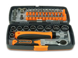 38-Piece Ratchet Screwdriver & Socket Wrench Set - Professional Multi-Bit Repair Tool Kit with V888-ELOSUNG35761