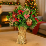 Christabelle 33cm Christmas Bouquet Floral Centrepiece with Berries & Baubles 112_GUE507