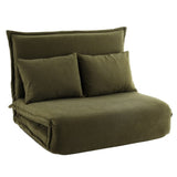 Artiss Floor Lounge Sofa Bed Foldable 2 Seater Green FLOOR-SBL-04VEL-2S-GN