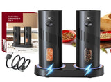 Electric Salt & Pepper Grinder Set with Charging Base V1142-LP601099777071588