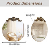 Baroque Round Antique Mirror Wall Decor 80x84.5cm V178-67008