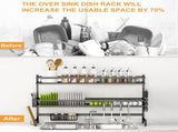 85cm 3 tier Over Sink Dish Drying Rack Drainer Kitchen Cutlery Holder Storage Organizer V324-CS-KITRACK85CM