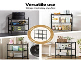 Artiss 3-Tier Shelving Unit Adjustable Garage Storage Shelves Kitchen Rack Steel SU-60X70-BK