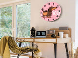 JWDX Wall Clock, Cartoon Wall Clock, Clearance Sausage Dog Wall Clock I Love You Express Clock Home V1189-LWWAL-20260325-02831