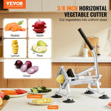 Commercial Vegetable Slicer, 3/8 inch Fruit Slicer, Stainless Steel and Aluminum Alloy Vegetable V952-FQQPJWS38INCMIPZFV0