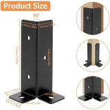 8 Pcs Supports of Poteau Reglables Noirs Pont, Convient for Pavillon Hand Courante and Balustrade V1237-MS-626-409