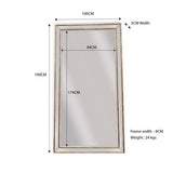 Gold Beaded Framed Mirror - X Large 190cm x 100cm V292-MIRR-BDD003