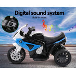 Kids Electric Ride On Car Police Motorcycle Motorbike BMW Licensed S1000RR Blue RCAR-S1000RR-BU