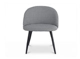 Artiss Dining Chairs Set of 2 Linen Solid Curved Houndstooth MO-DIN-02-LI-HSX2