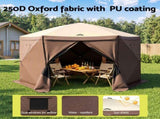 Instahut Gazebo Pop Up Tent 3.6x3.6m Outdoor Marquee Camping Screen w/Curtain Net GAZB-POP-MC-180HX-BG