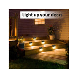 16 Pack Solar LED Deck Lights with Automatic Dusk to Dawn Sensor, Waterproof Step and Fence Lighting V1189-LC-KF-00016