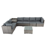 8PCS Outdoor Furniture Modular Lounge Sofa Lizard-Grey V264-OTF-509S-LGR