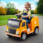 Rigo Kids Ride On Car Garbage Truck Police Light 12V Electric Toys Cars Yellow RCAR-C-POLICE-TRUCK-12V-YE