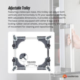 Adjustable Appliance Base Stand - Lock Wheel Trolley For Washing Machine Fridge V238-SUPDZ-40813536247888