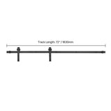 1830 mm Sliding Barn Door Hardware Kit for Single Sliding Barn Door Black V952-HDSMDGDGDM2D9TRAQ001V0