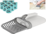Cat Litter Scoop with Collection Tray Cleaning Cat Litter Ergonomic With 8 Rolls of Waste Bags V1188-MS101-01553-1