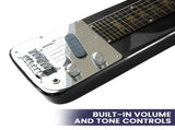 Karrera 29in 6-String Lap Steel Hawaiian Guitar - Black ELE-LAP-6S-BK