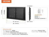 BBQ Access,762 x533 mm Double Outdoor Kitchen, Cold Plate Flush Mount, Wall Vertical V952-SMMBSCJMHS30RL2L0V0